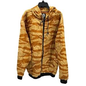 Zero Foxtrot Quilted Jacket Men’s Orange Tiger Stripe Camo Puffer Jacket XXL
